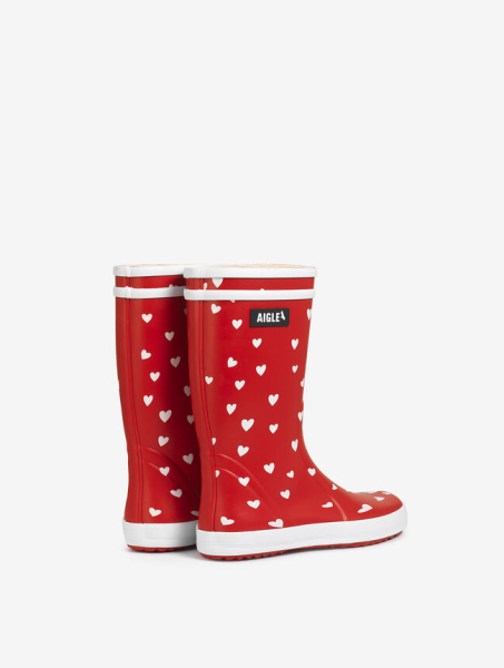 AIGLE Gummistiefel Naturkautschuk LOLLYPOP ROUGECOEUR/Herz