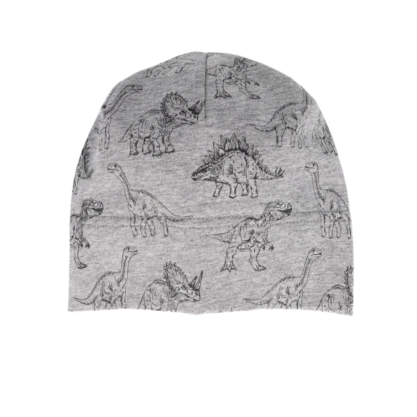 Maximo KIDS-Beanie/Mütze grau Dinosaurier