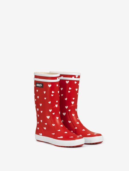AIGLE Gummistiefel Naturkautschuk LOLLYPOP ROUGECOEUR/Herz