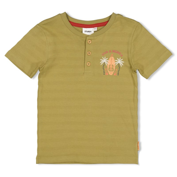 Sturdy- Jungen - T-Shirt Happy Rio Knopfleiste green Sturdy- Jungen - T-Shirt Happy Rio Knopfleiste green