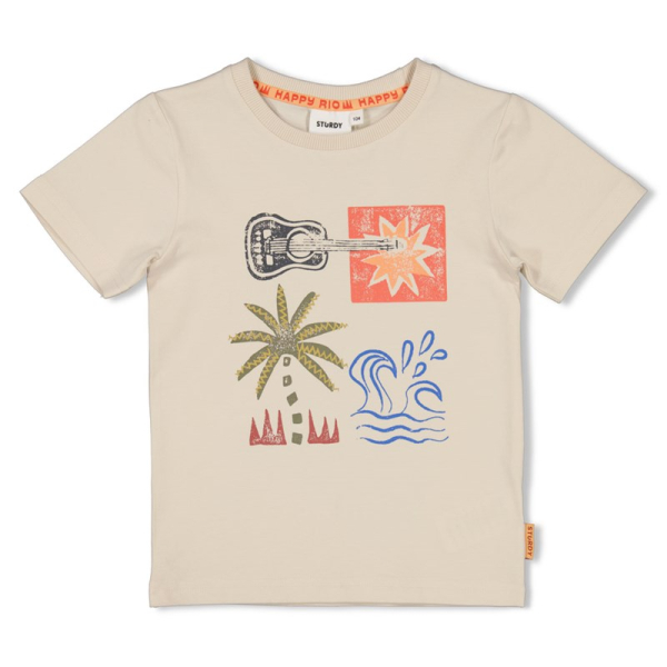 Sturdy- Jungen - T-Shirt Happy Rio white