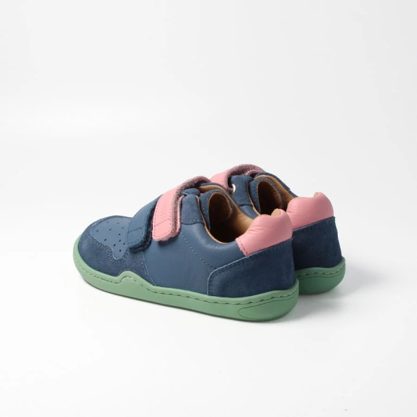 B-Lifestyle Barfuß-Sneaker anurafroschSTYLE meerblau rosa/ schmal