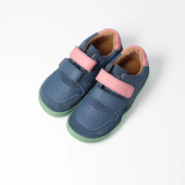 B-Lifestyle Barfuß-Sneaker anurafroschSTYLE meerblau rosa/ schmal