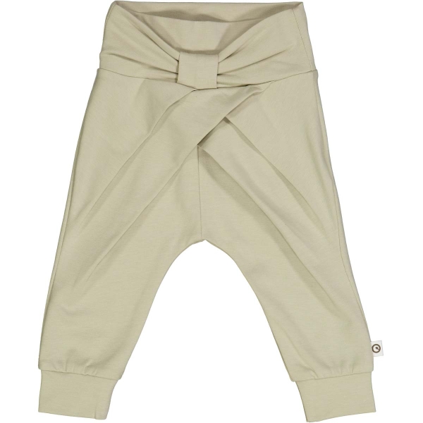 Müsli - Babyhose Schleifenoptik grünbeige