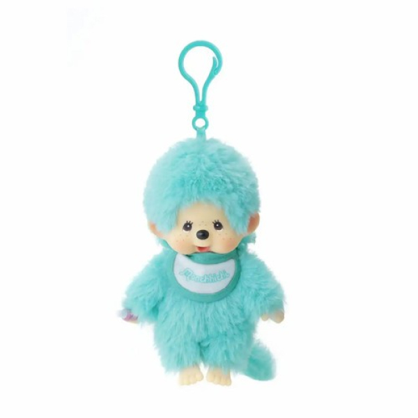 Monchhichi Plüschfigur Schlüsselanhänger türkis 15cm