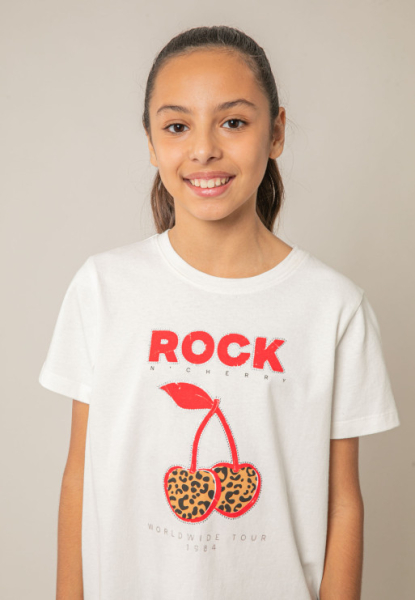DEELUXE - T-Shirt ROCKCHERRY weiß