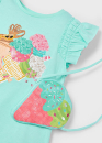 Mayoral - Kleid türkis/ kleine Tasche